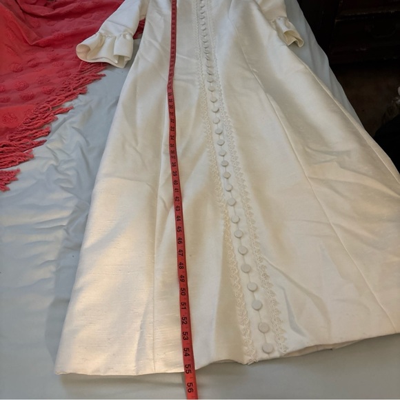 Vintage Lorrie Deb of San Francisco 1950s Ivory Wedding Dress Cape Train SZ 9 10 - Picture 15 of 15